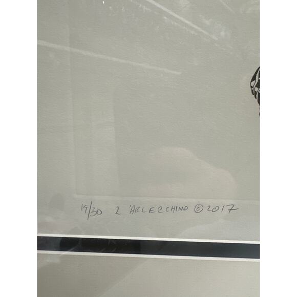 Guillaume Azoulay "L'ARLECCHINO" Etching on paper Numbered 19/30 Signed - Picture 3 of 7